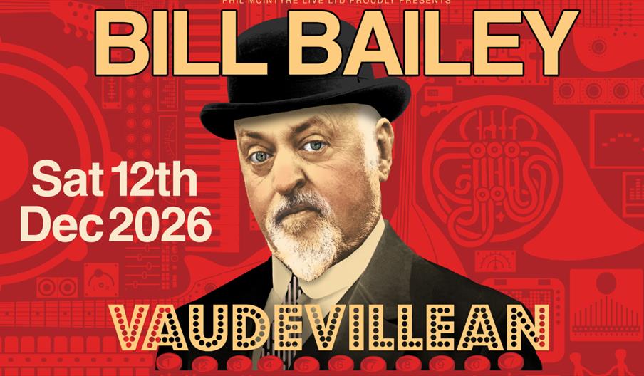 Promotional Image for Bill Bailey event at The O2 Belfast.