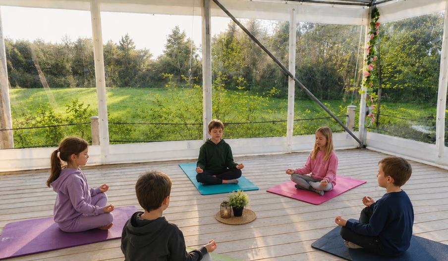 Children's meditation and mindfulness class at Ballyburren Outdoor Escapes