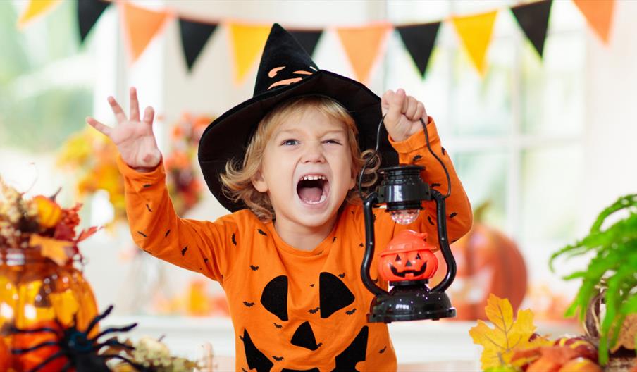 A child enjoying a Halloween carvery event in Belfast