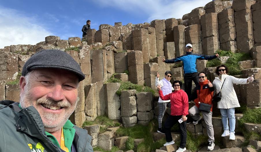 Image of tour guide at Giant's Causeway