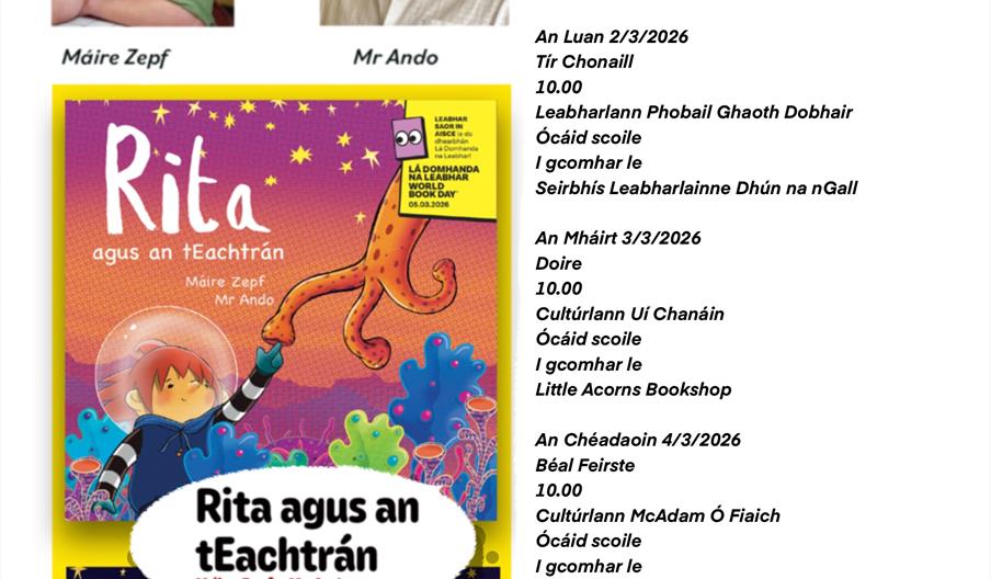 Irish Language World Book Day 4th March 2026