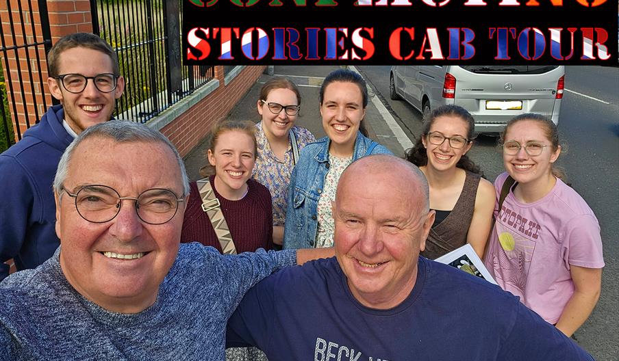Group selfie on footbath with tour guides