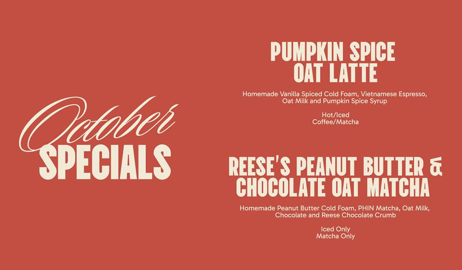 October Specials Menu