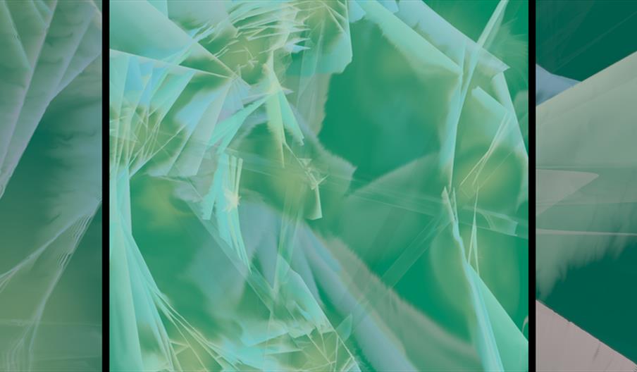 Green abstract geometrical visuals