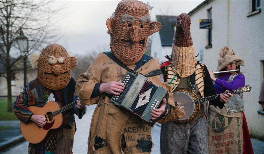 The Armagh Rhymers playing instruments