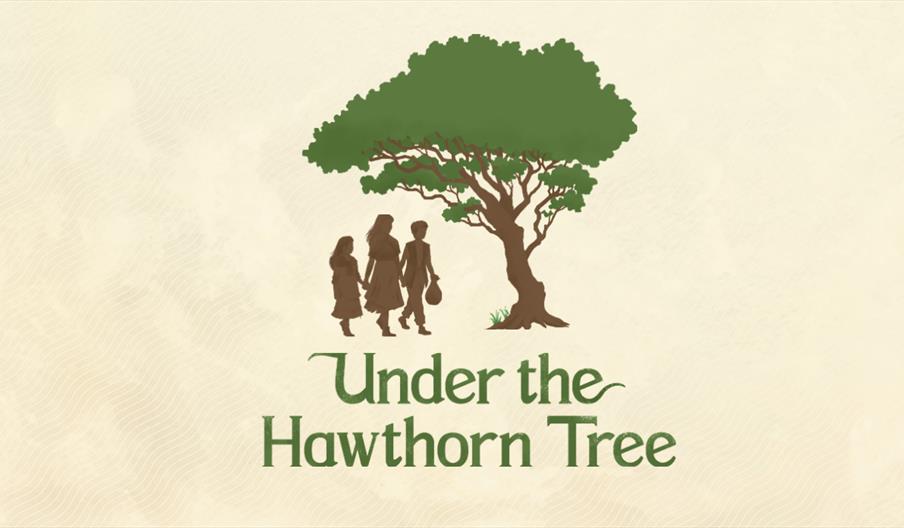 An image with a hawthorn graphic tree and three silhouettes of children with the text under the hawthorn tree