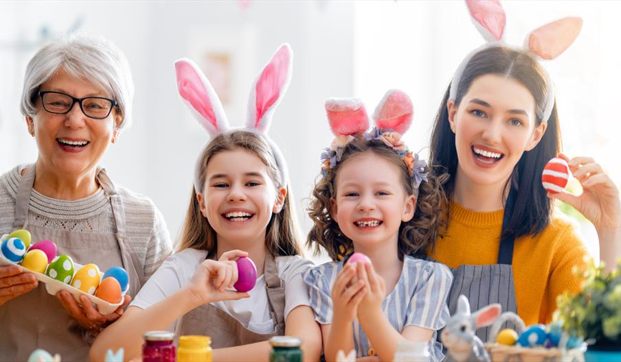A family enjoying Easter celebrations.