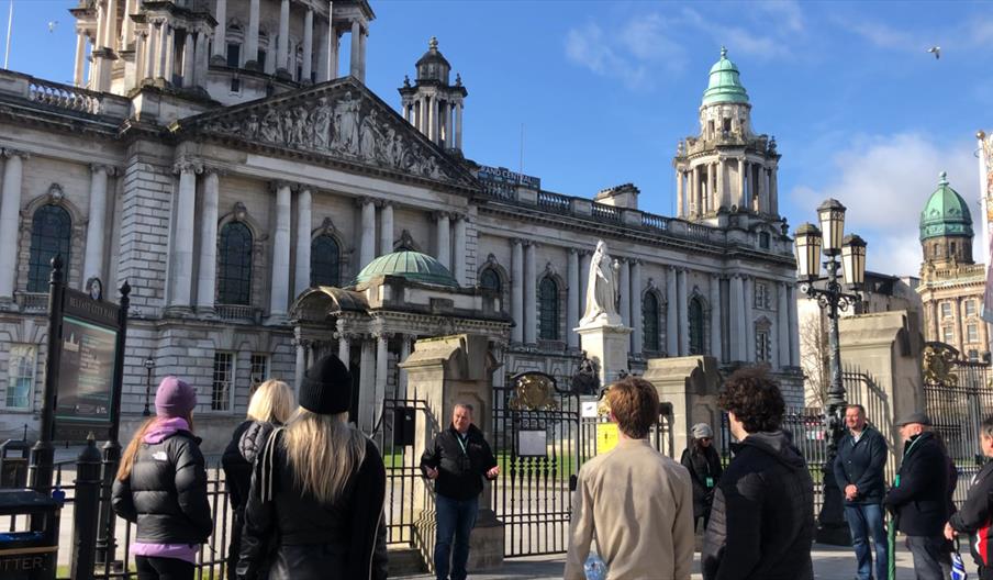 Best of Belfast tour group at Belfast City Hall