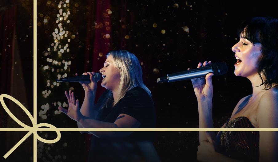 two cabaret performer on stage