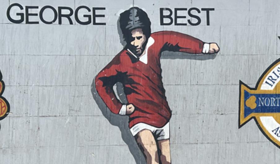 Image of George Best and Alex Higgins murals