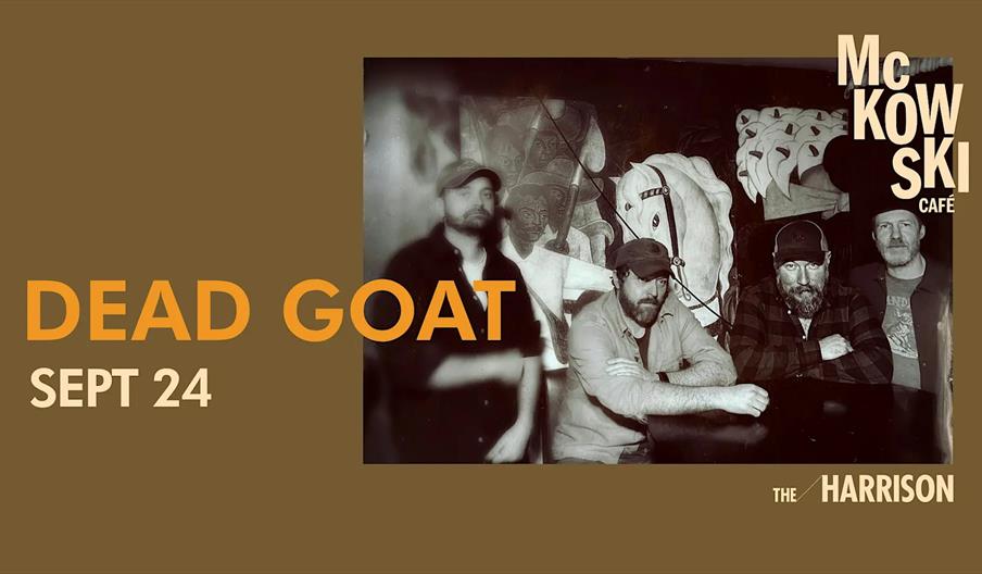 Promotional image for Dead Goat performing at The Harrison, Belfast, on 24 September