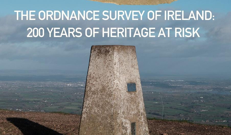 Poster for a National Heritage Week event titled "Maps & Memories: The Ordnance Survey of Ireland – 200 Years of Heritage at Risk" at Ulster Museum, B