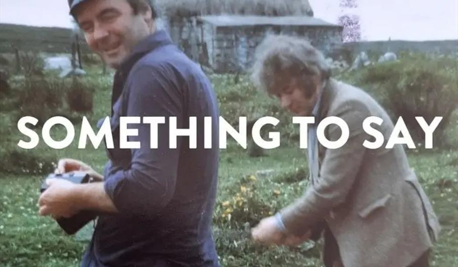 Seamus Heaney and David Hammond in a field