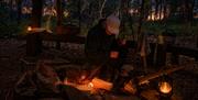 Campfire at night