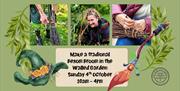 Promotional image announcing the Traditional Besom Broom Workshop at The Walled Garden, Helen's Bay.