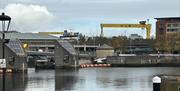 Image of river lagan with Samson and Goliath cranes.