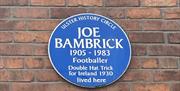 Blue plaque of Joe Bambrick