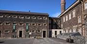 The exterior of the listed building, Crumlin Road Gaol, which houses McConnell's Distillery.